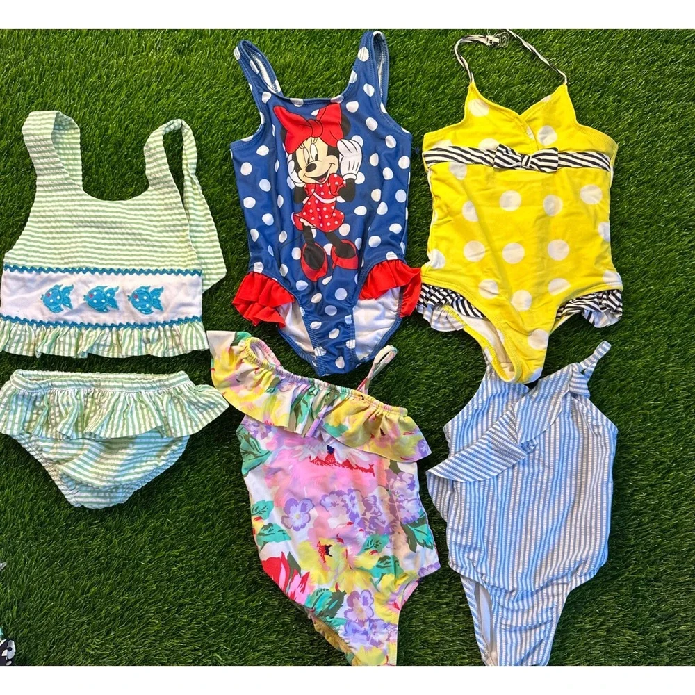 Lot Of 14‎ Girls Swimsuits 12m-2T Bathing Suits Bikinis Swim Shirts